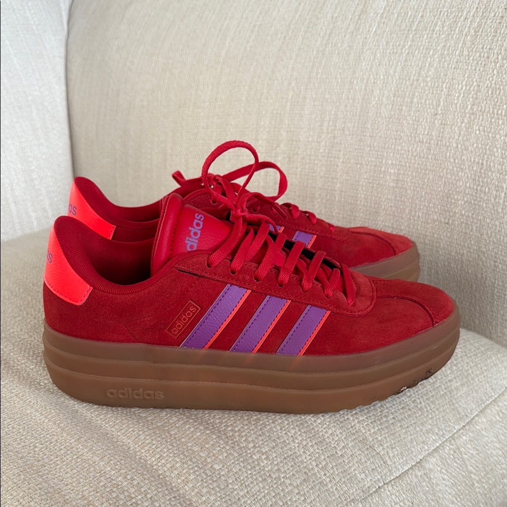 Adidas Scarlet and Violet Trainers